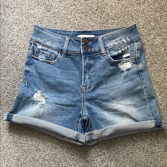 Vervet Distressed Blue Denim Shorts Sz M - Picture 1 of 6